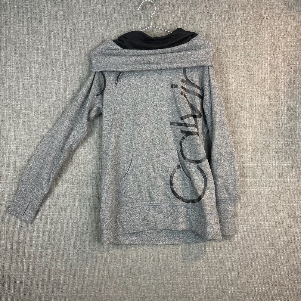 Calvin Klein Performance Off‎ Shoulder Sweatshirt Hoodie Gray Comfy Relaxed